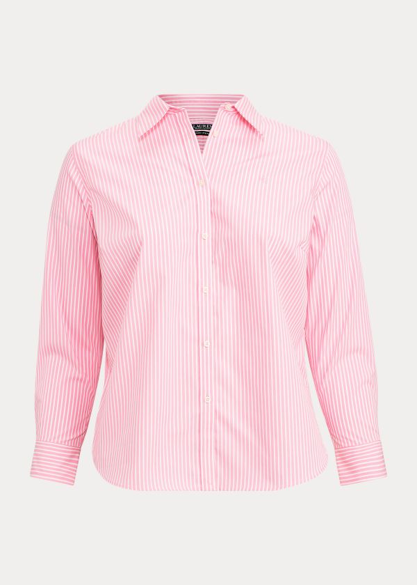 Ralph Lauren Easy Care Striped Cotton Skjorter Dame Danmark (KEISH0265)